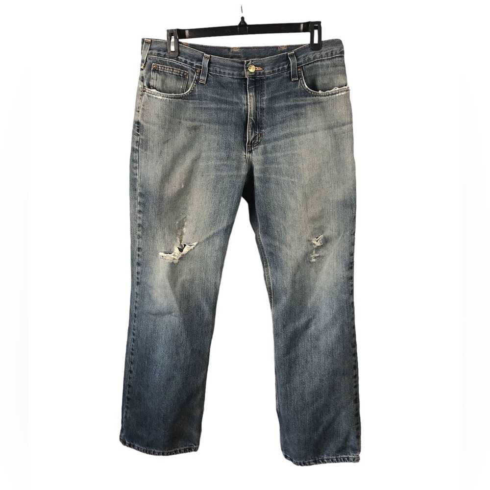 JEANS - Men's Carhartt Relaxed Fit Distressed Light Wash Jeans. Size 36 X 30